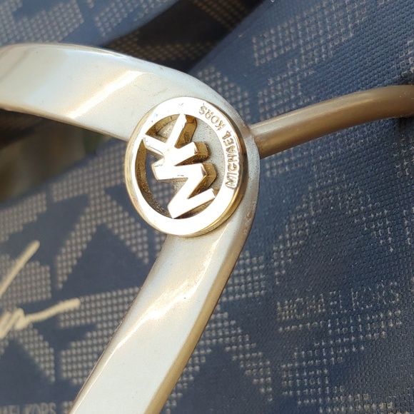 Michael Kors Bedford Gold and Brown Platform Wedge Sandals Women's size 11 - Picture 5 of 17